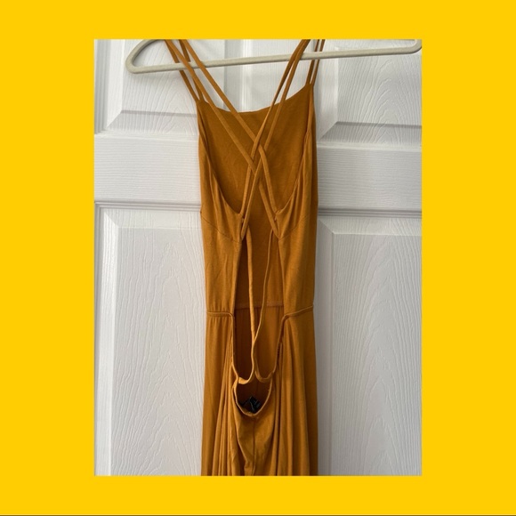 Mustard Yellow F21 strappy back dress - Picture 3 of 3